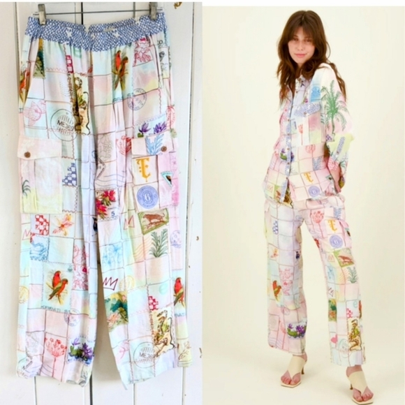 Me369 Pants - 🌴Me369 Linen Blend Cargo Pants NWOT sz M